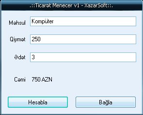 Ticarət Menecer v1 - XazarSoft