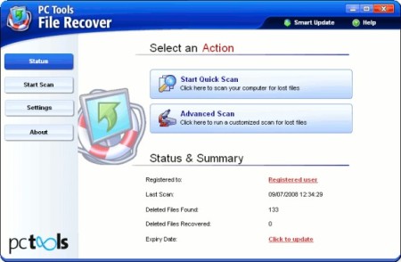 PC Tools File Recover 9.0.1.221