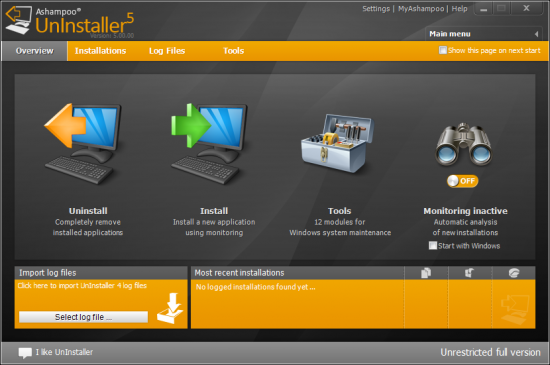 Ashampoo UnInstaller 5.06 / 6 Beta