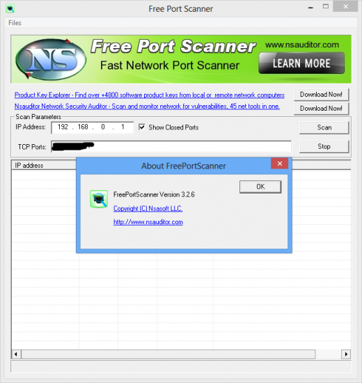 Free Port Scanner 3.4.8