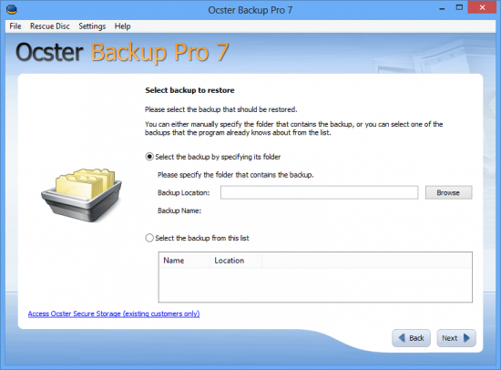 Ocster Backup Pro 8.19 / Free 1.93