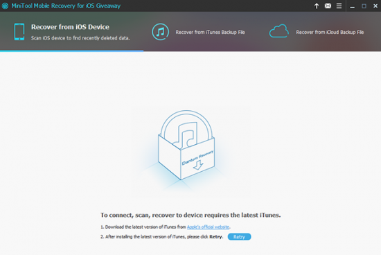 MiniTool Mobile Recovery for iOS 1.1.0.1 / 1.2.0.1 Free