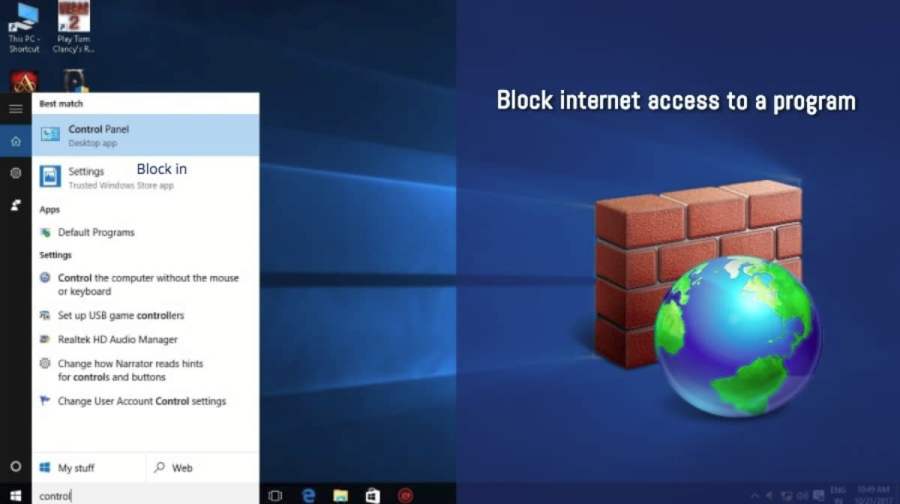 exe faylın internetə çıxışını bağlamaq